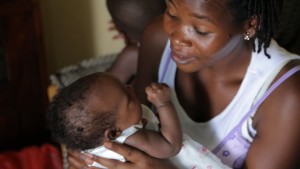 Doreen with one of the children in her care