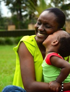 Twinkletoes gives Mum Rukh-Shana a peck